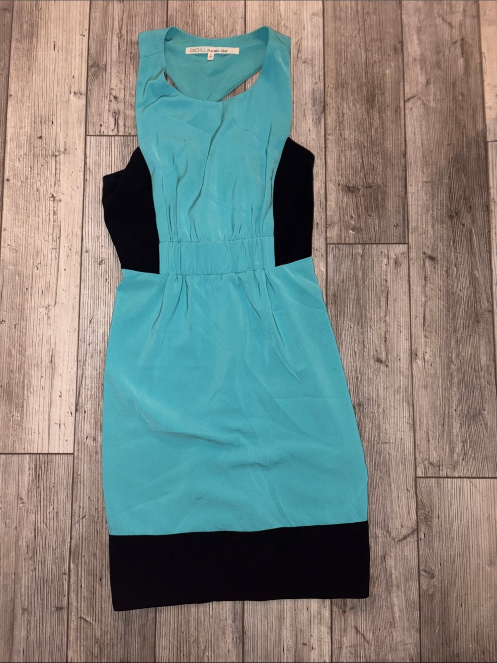NWOT Rachel Roy Turquoise and Black Cutout  Dress